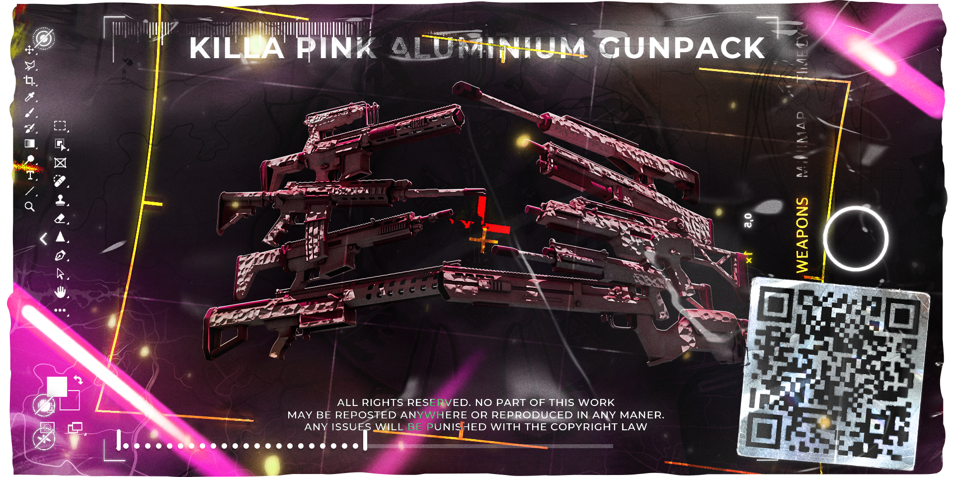 KILLA PINK ALUMINIUM GUNPACK