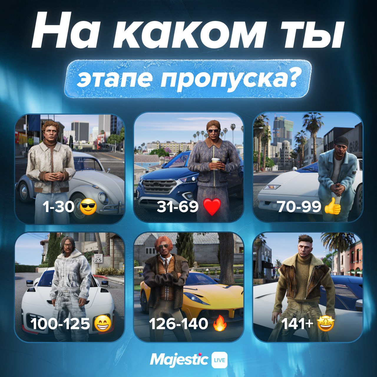 😏 Сколько уровней Зимнего пропуска ты уже прошел?